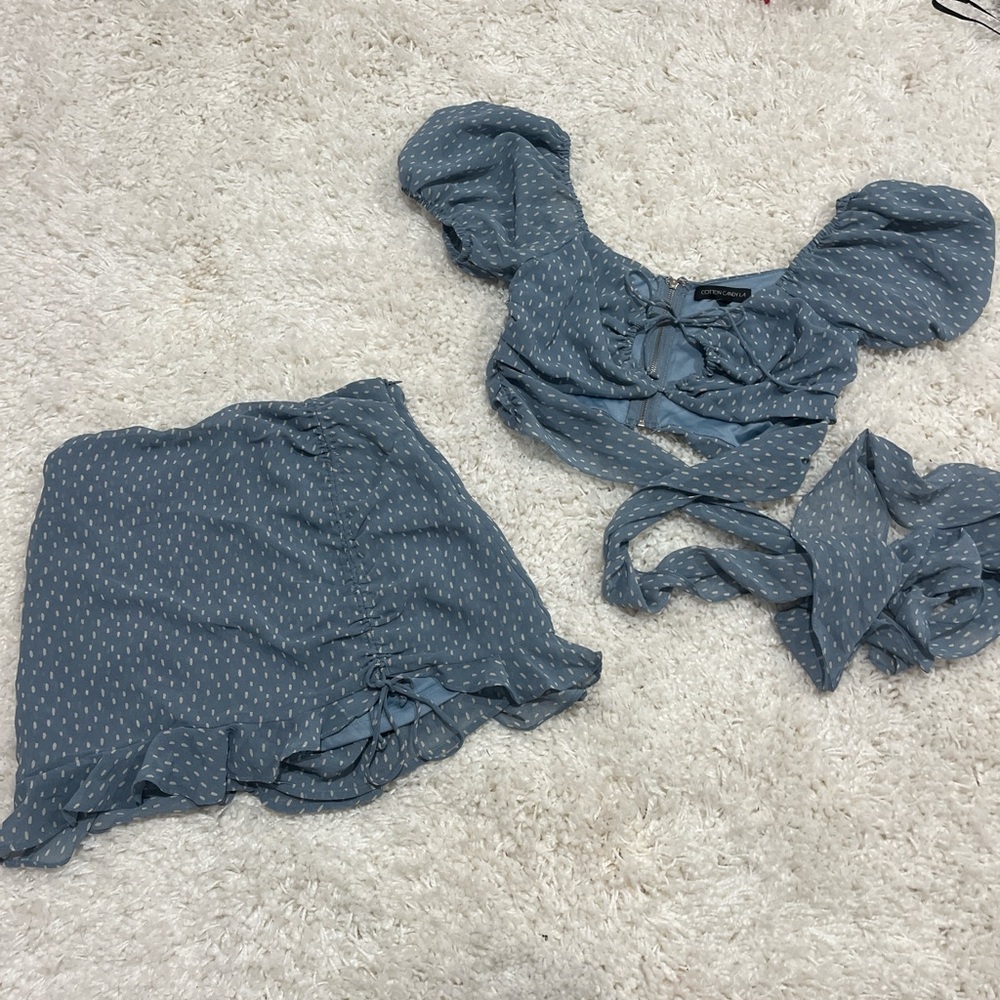 Cotton Candy LA Blue Dress Set